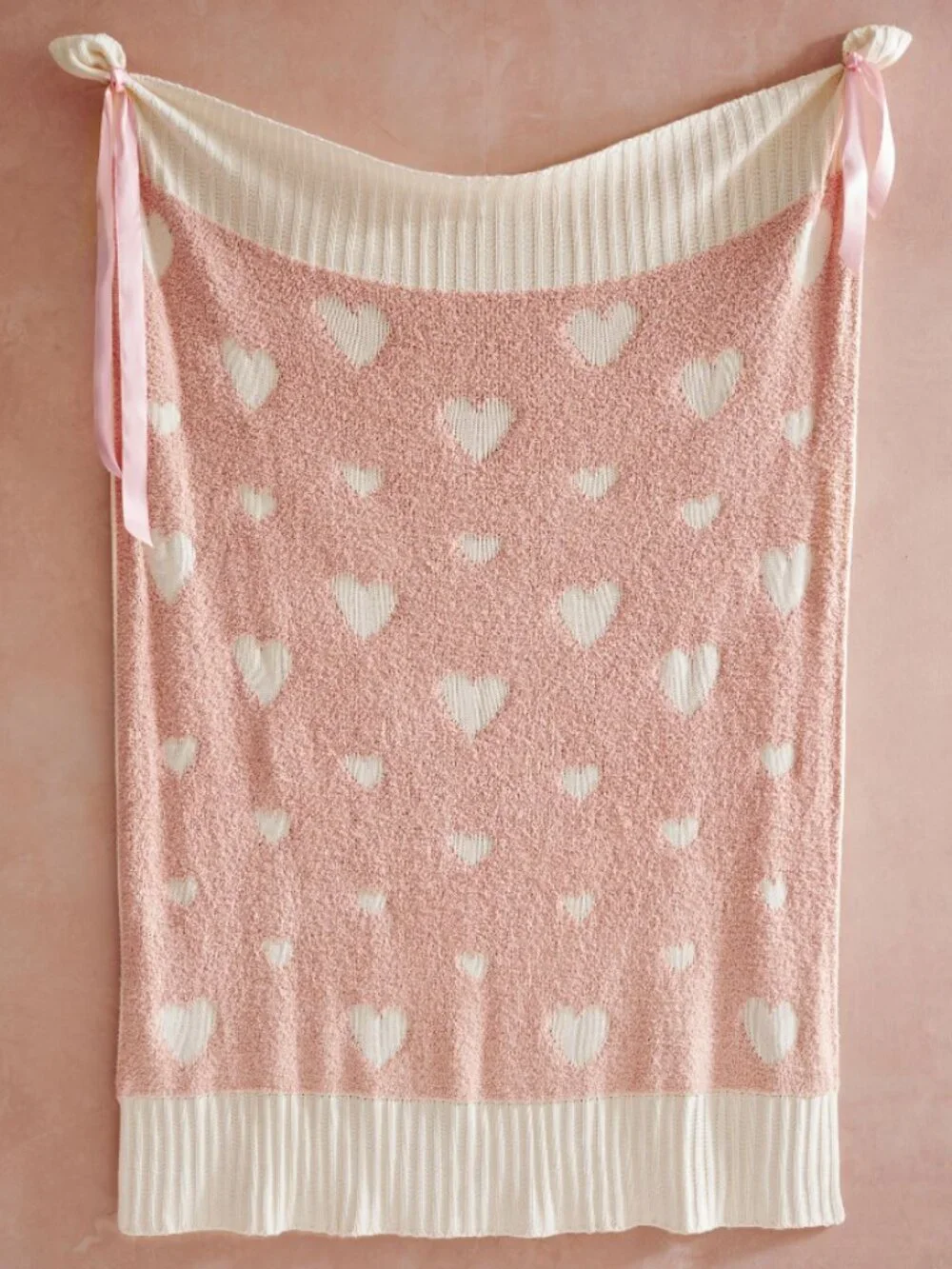 Pottery Barn Petit Amour Knit Jacquard Throw